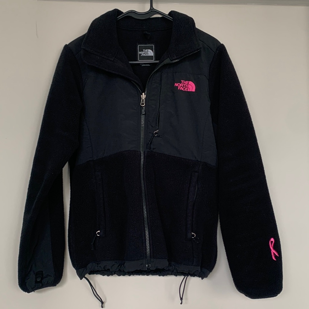 North Face Denali Women’s Jacket - Black W/ Pink Breast Cancer Awareness - Small